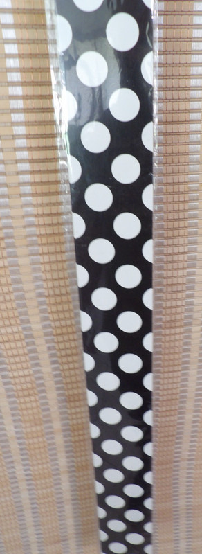 Black & White Zig Zag Chevron Polka Dot Double Sided Border 12 pcs - 36"x3" long gallery