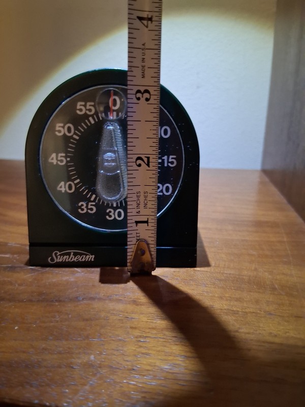 Vintage Sunbeam Mechanical Kitchen Timer Plastic Hunter Green Analog Made in USA gallery