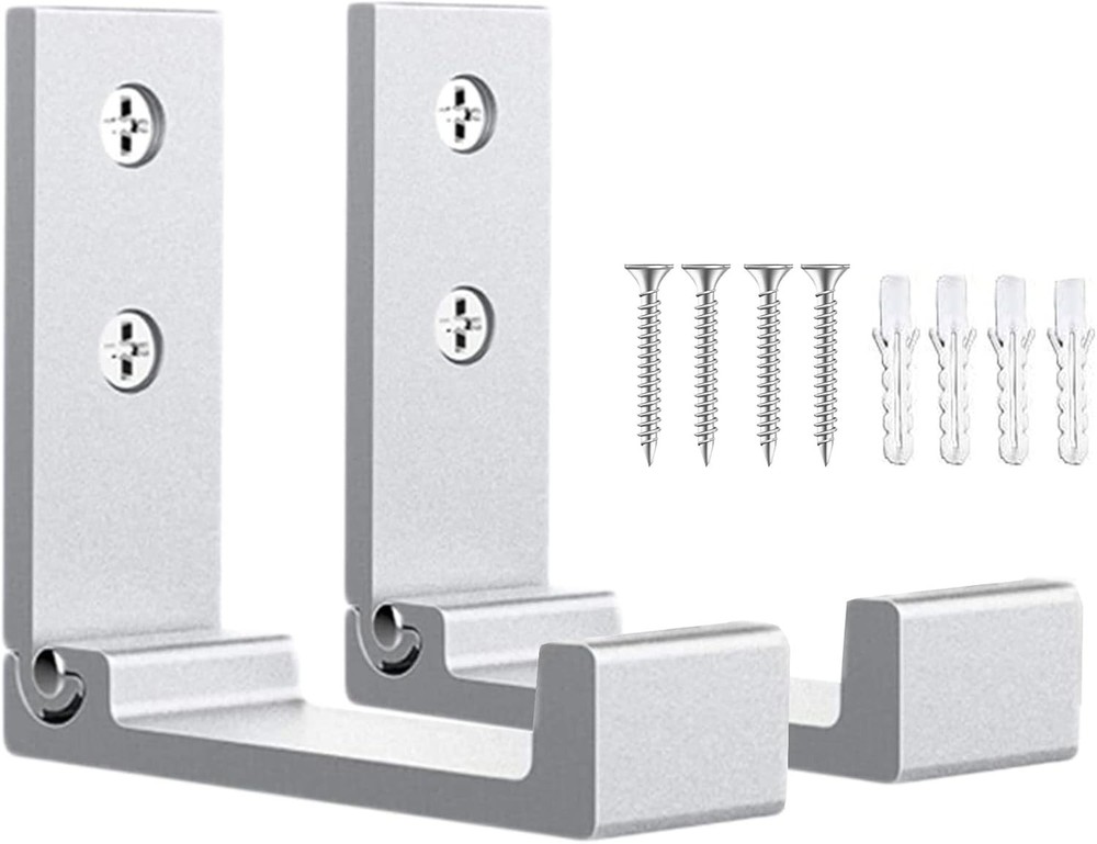 2PCS Folding Wall Hooks Bearing Load 33lb/15kg Wall Mounted Heavy Silver-2 Pack