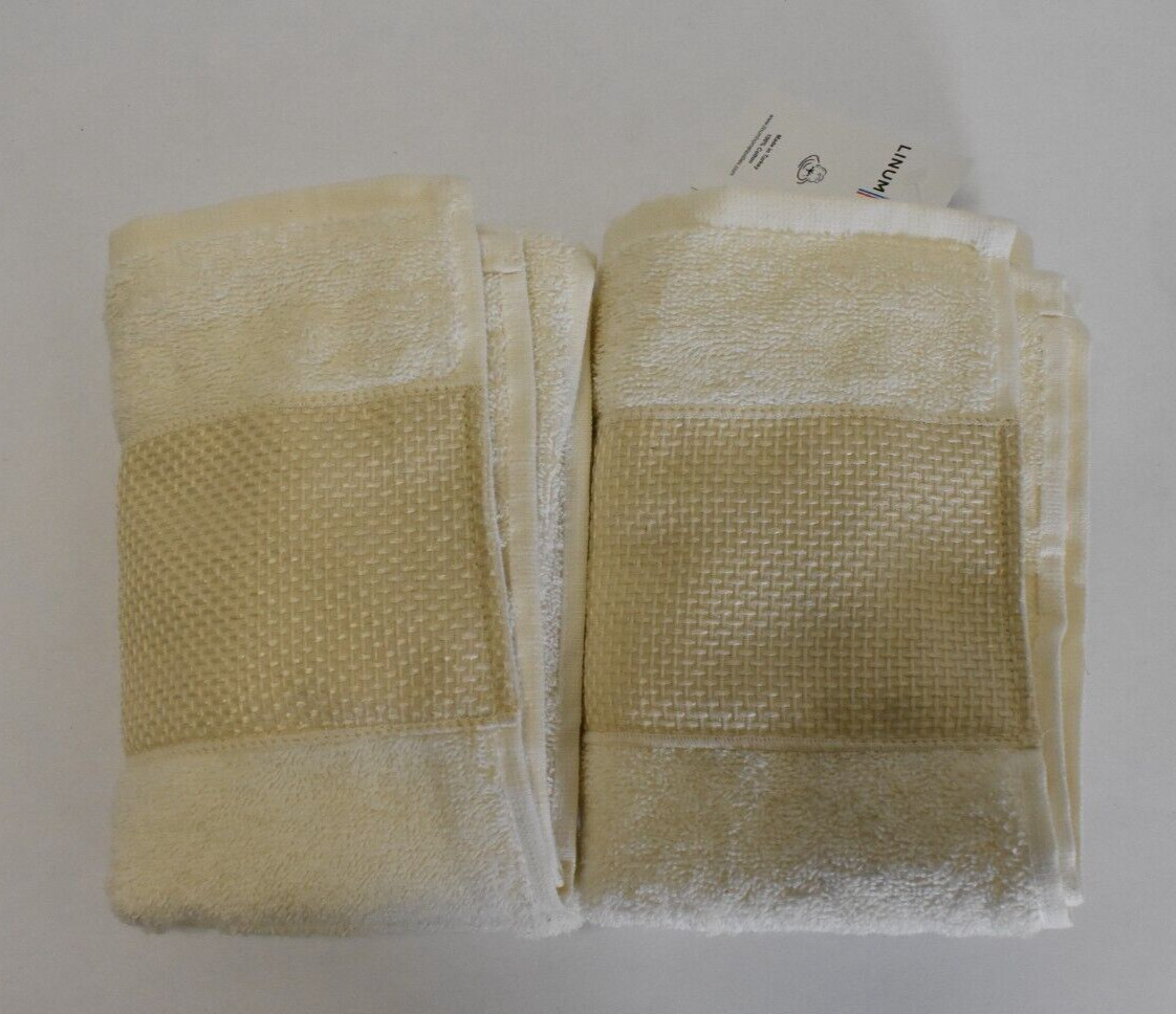 Linum Home Springtime Embellished Hand Towel Cream Denzi Cotton 2 Pack gallery