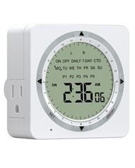 DEWENWILS Light Timer for Indoor Lighting Daily/7-Day/CTD Outlet Timer 15A 1800W