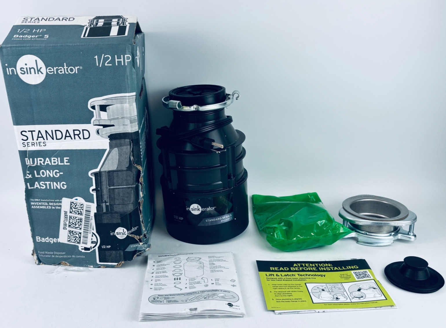 InSinkErator Badger 5 Garbage Disposal+Power Cord, Badger Series 1/2 HP gallery