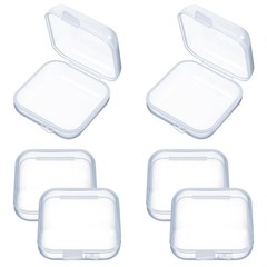 6 PCS Mini Clear Plastic Jewelry Box, Earplug 1.34 × × 0.7 inches,