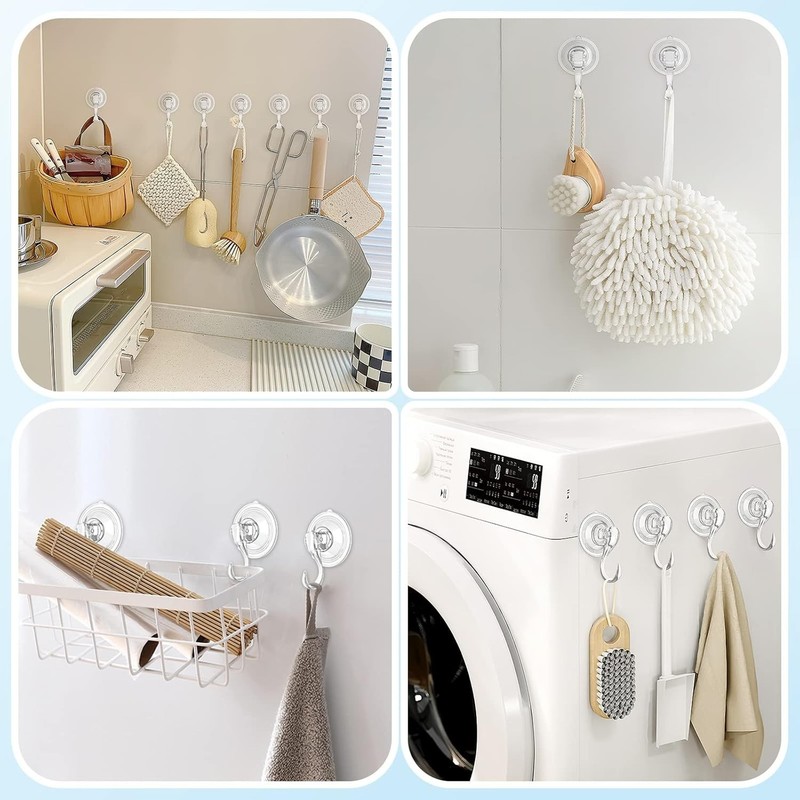 Suction Cup Hooks, Small Shower Suction Hooks with Wipes gallery