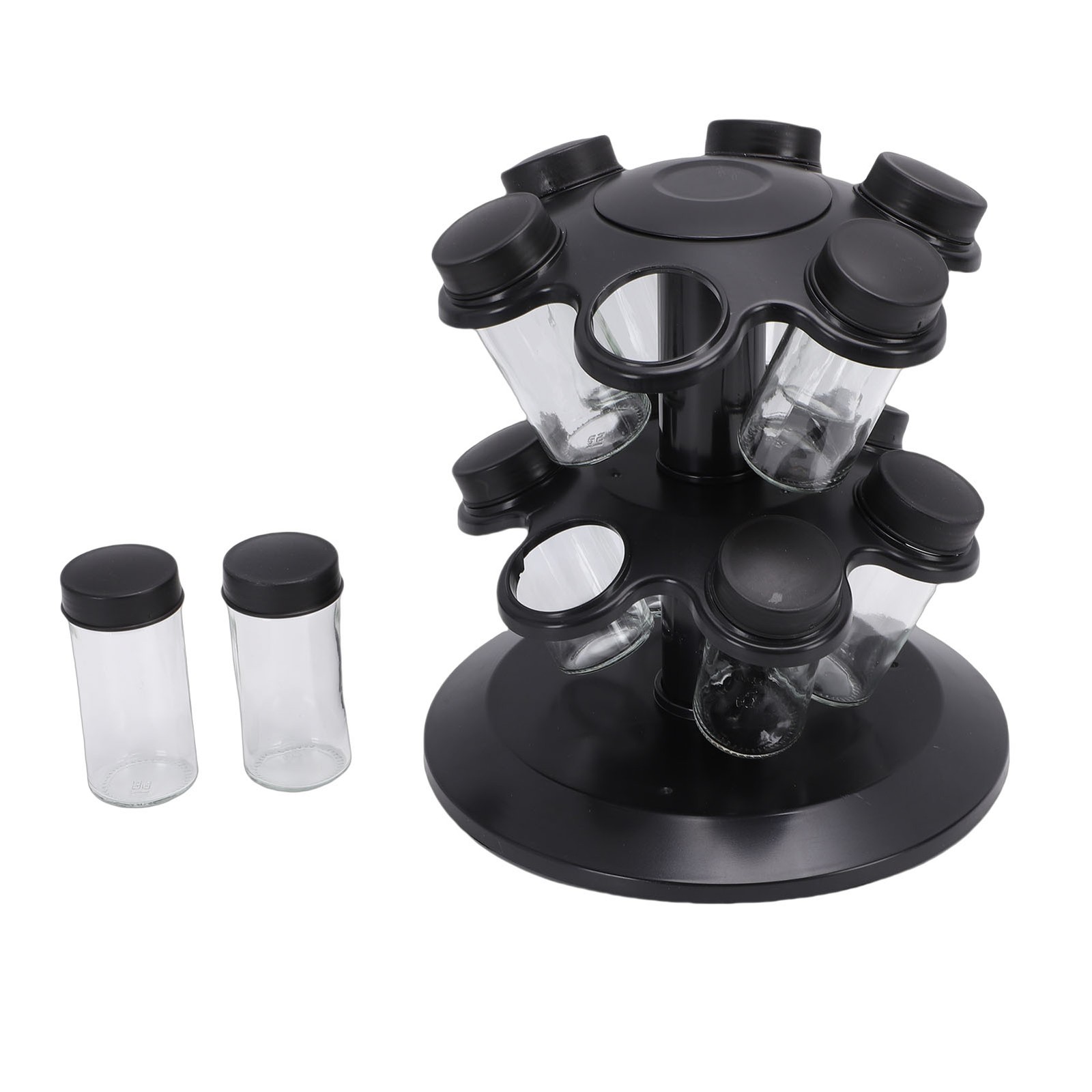 360 Degree Rotation Revolving Countertop Seasoning Rack Space Saving Solution gallery
