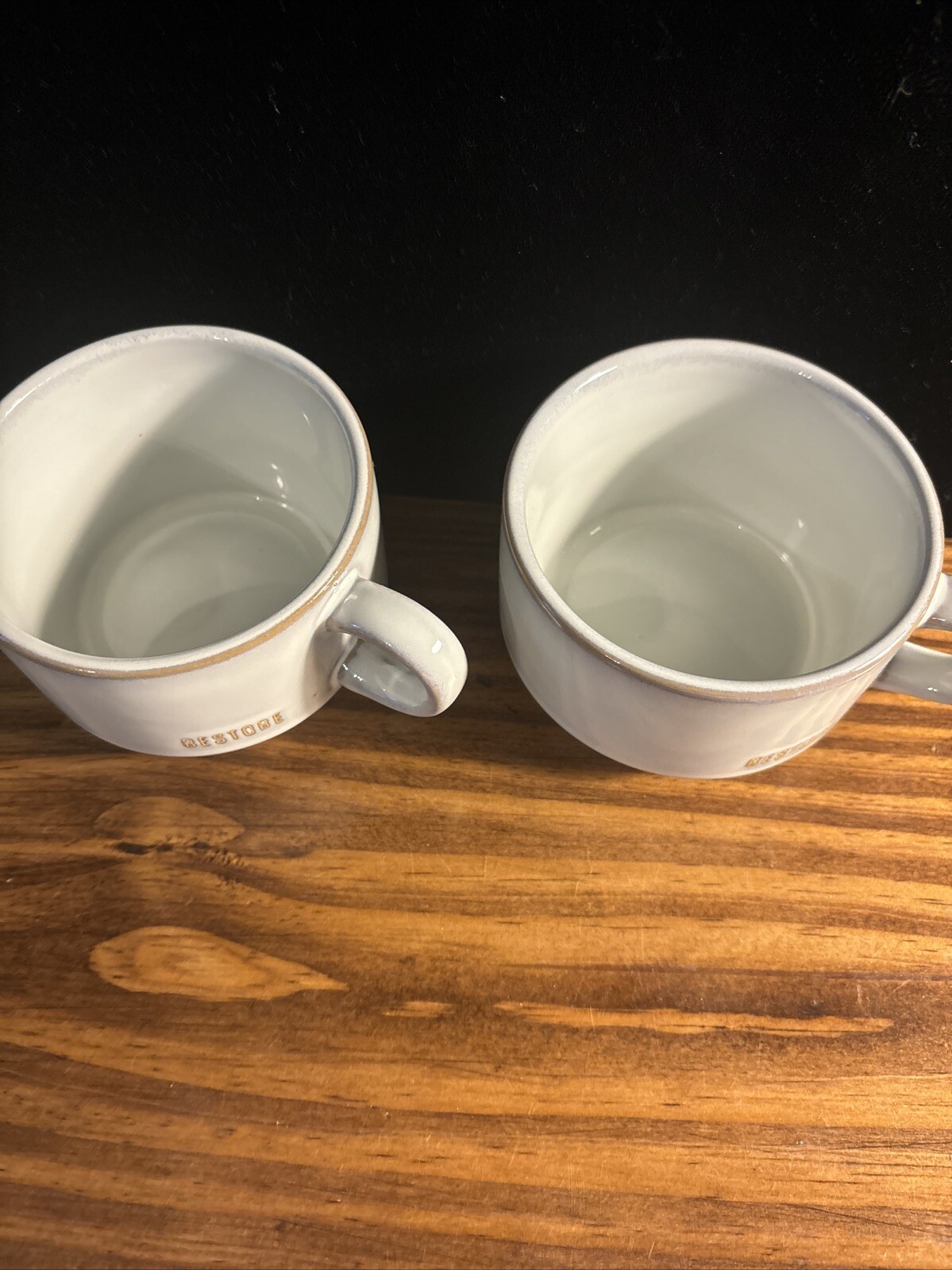 Hearth & Hand Set of Stoneware Restore Cup Mugs Coffee Tea Stackable gallery