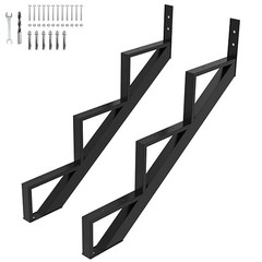 Steel Stair Riser 2-Pack 3 Step Stringers for Deck Outdoor Steps