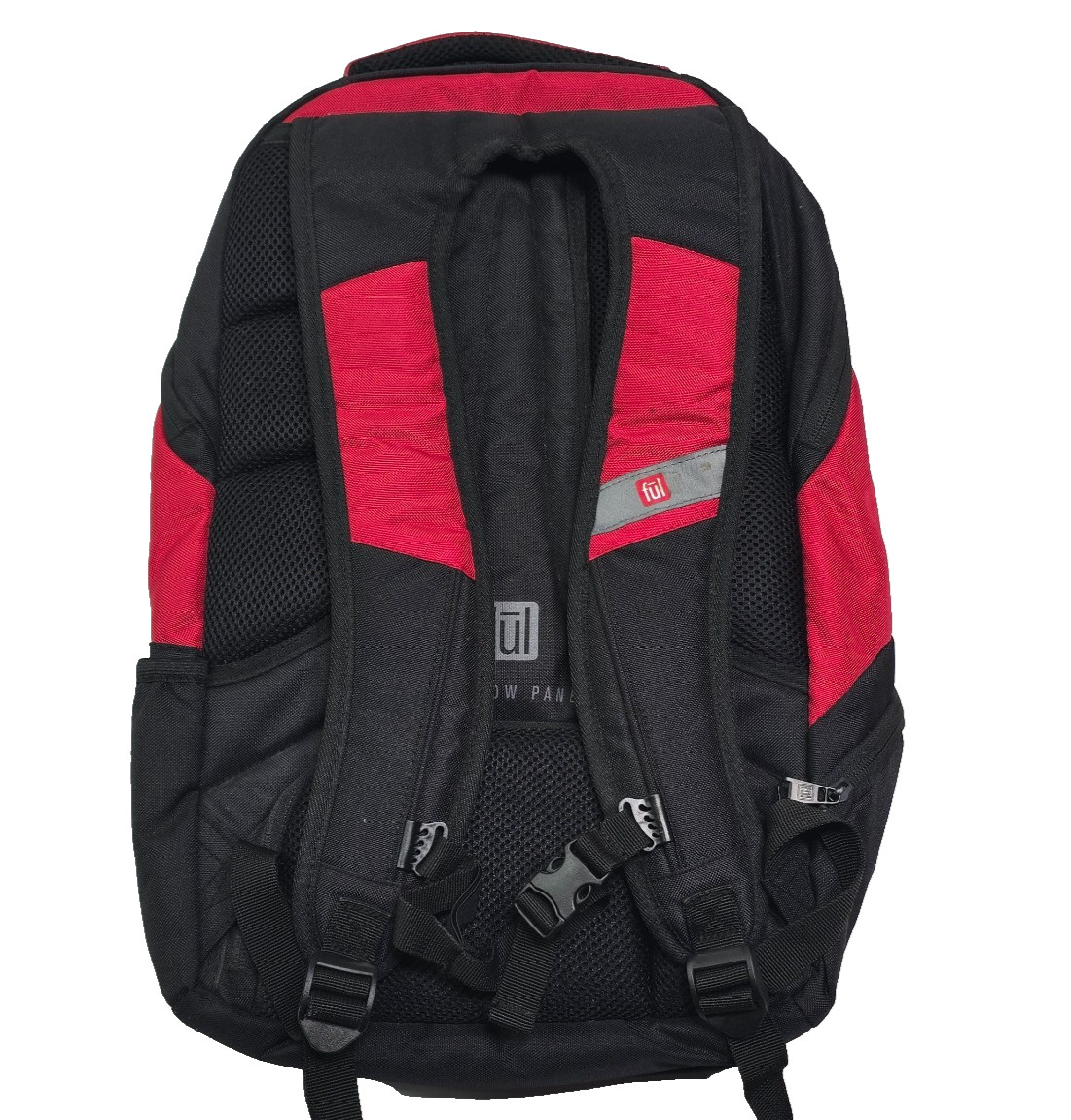 Ful Backpack Computer Air Flow Panel Padded Back Adjustable Straps Red/Black 2