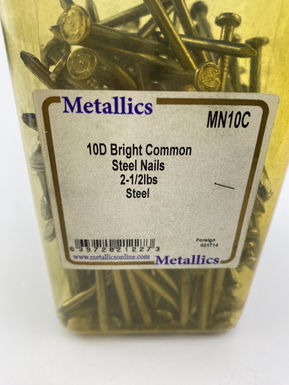 Metallics MN10C 10D Bright Common Steel Nails 2-1/2 lbs (170/Jar)Sold by the Jar gallery