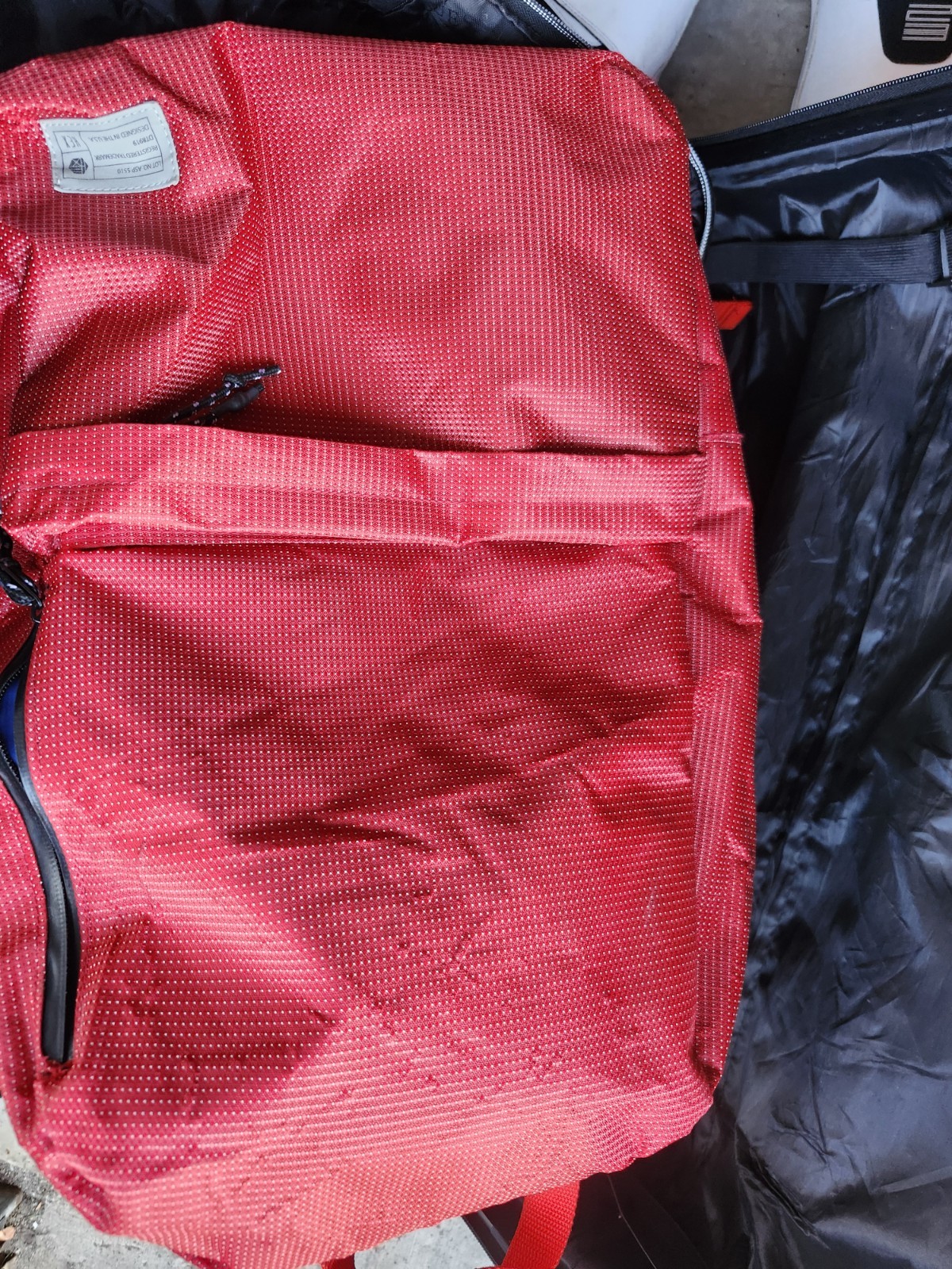 Red Backpack for Hiking with Multiple Pockets Water Resistant Lightweight