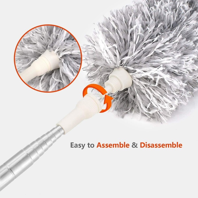 Duster with Extension Pole Bendable Head Extendable Duster for Fan High Ceiling gallery