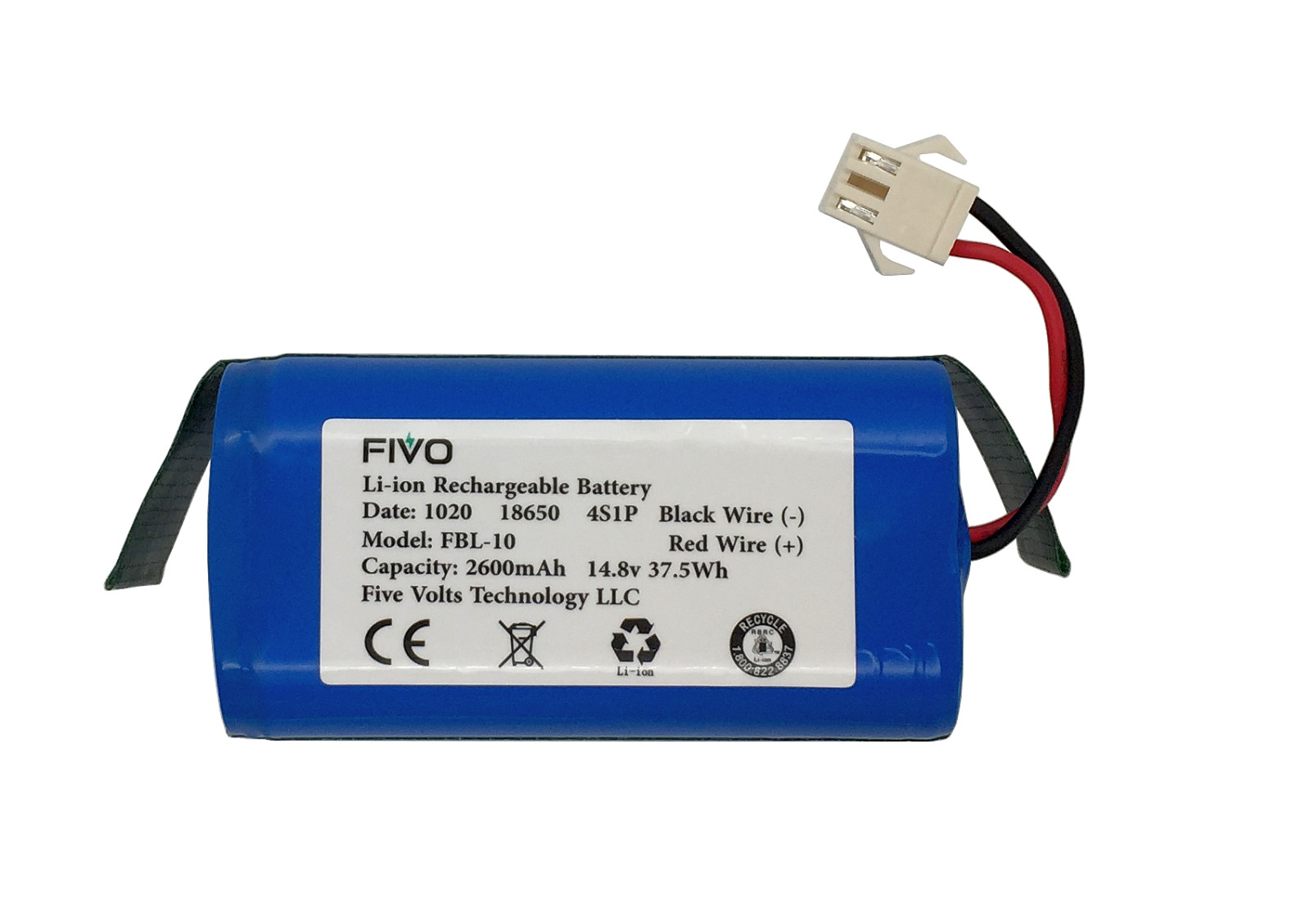 Replacement Battery for Shark Ion RV750 RV720 RV725 RV700 Models (3-prongs plug) gallery
