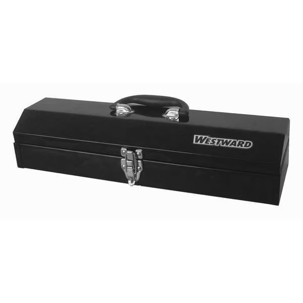 Westward WESTWARD Tool Box, Steel, Black, 19 in W x 4 in D x 6 in H 44ZJ85 gallery