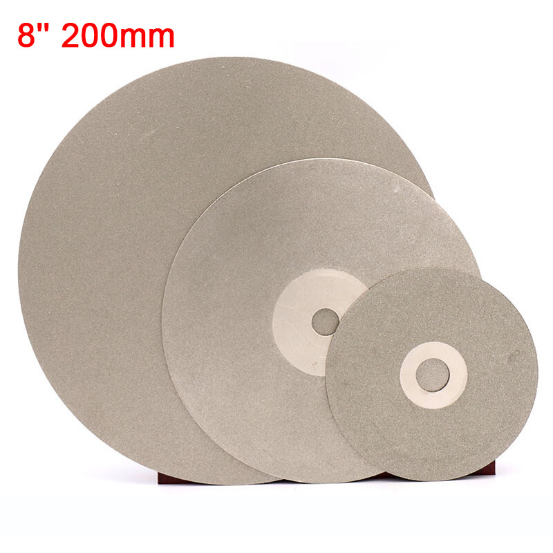 8 inch 200mm Diamond Coated Flat Lap Wheel Grinding Polish Disc Disk 46-2000Grit gallery