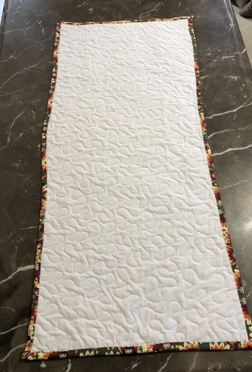 Thanksgiving Pilgrim Turkeys Handmade Quilted Table Runner/42 X 19 Inches gallery