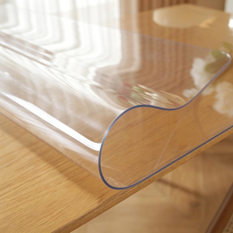 Clear Table Protector 36 x 60 Inch, 1.5mm Thick Plastic Table Cover, Waterpro... gallery