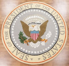 New US Flag Round Eagle Pluribus President Hand Tufted 100% Woolen Area Rugs