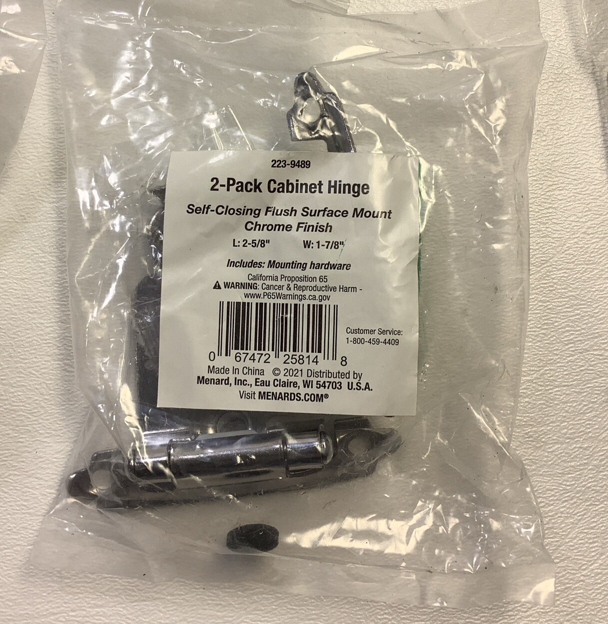 Self Closing Cabinet Hinges Chrome Nickel 22 Packs w/ 2 Hinges In Each 44 Total gallery