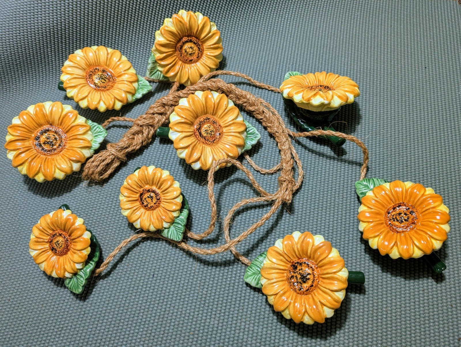 KMC Sunflower Hand Painted Fine Ceramicware 9pc Hanging Decoration gallery