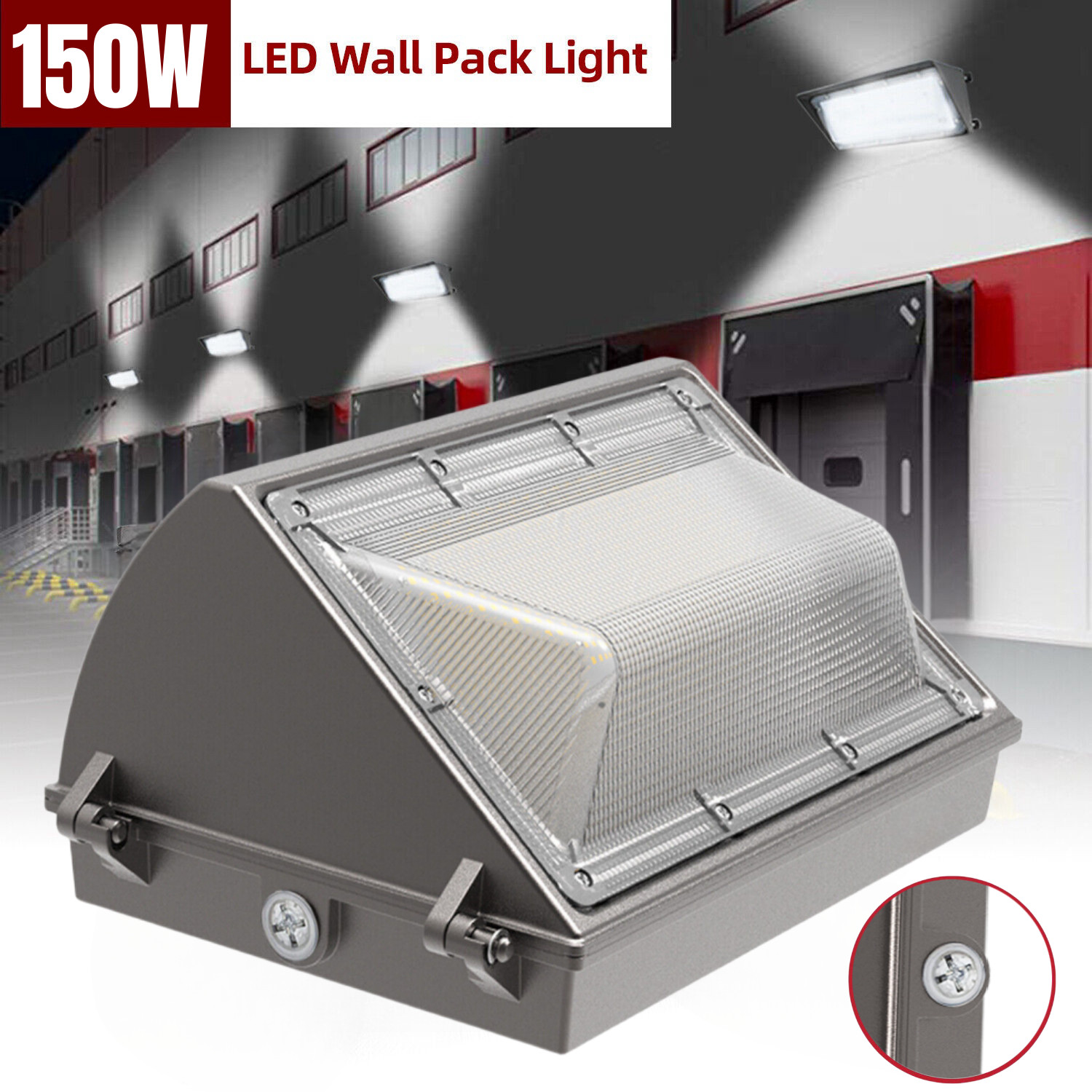 WYZM LED Wall Pack Commercial Industrial Light Outdoor Security Lighting Fixture gallery