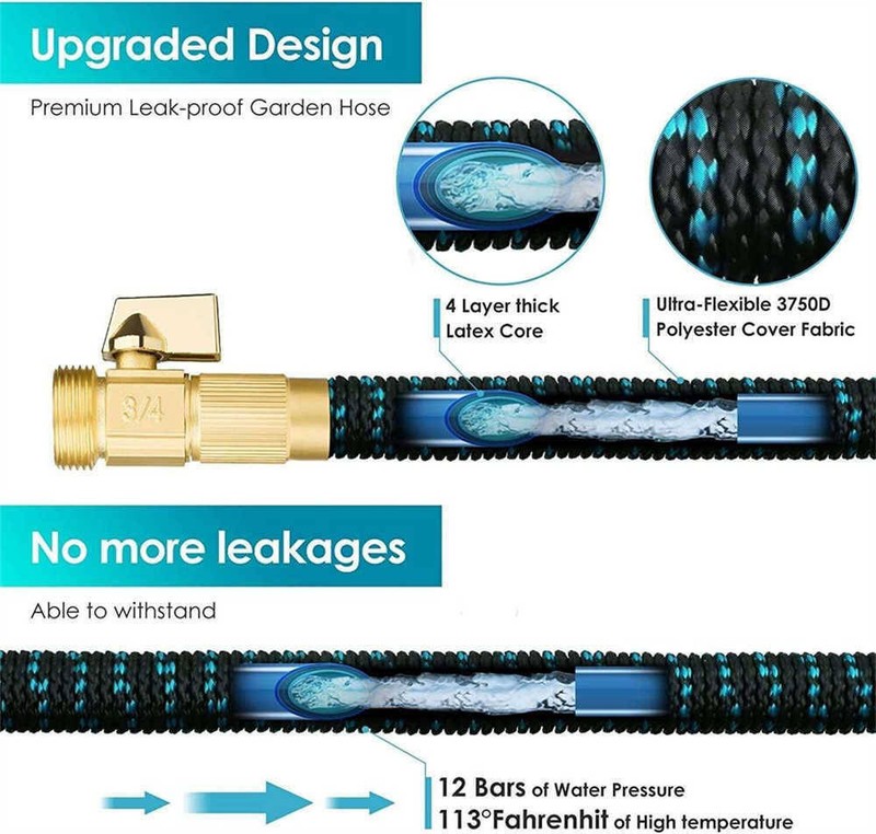 Durable Leak Proof Expandable Flexible Garden Water Hose 25/50/75/100/150ft gallery
