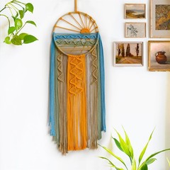 Macrame Wall Hanging Boho Macrame Wall Decor, Sunset Wall Art Dream Catcher H…