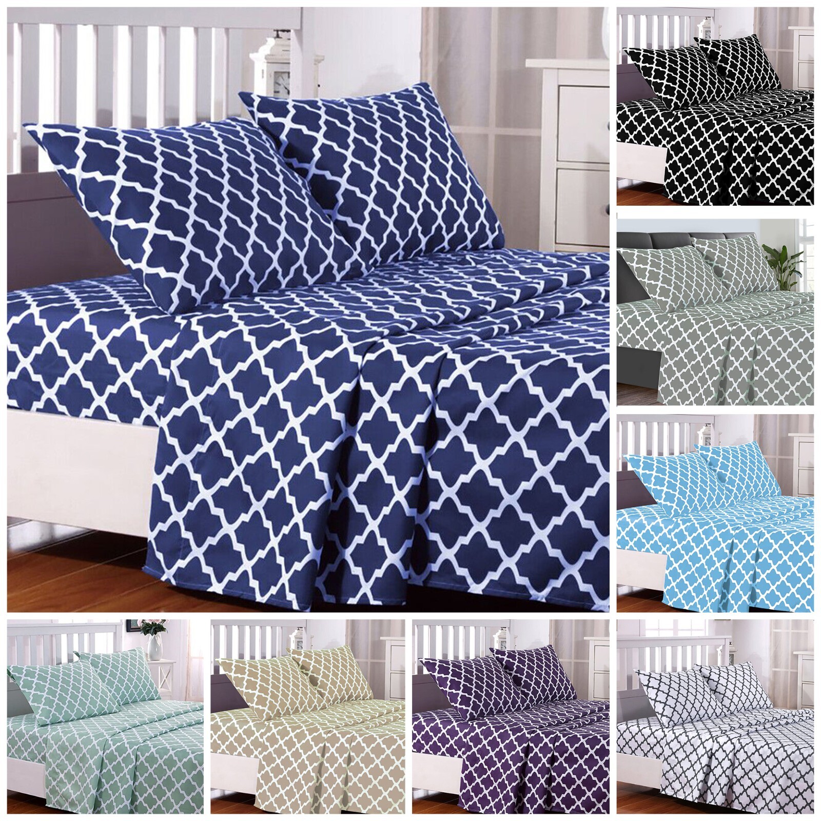 Microfiber Comfort Bed Sheet Set 1800 Count 4 Piece Deep Pocket Soft Bed Sheets gallery