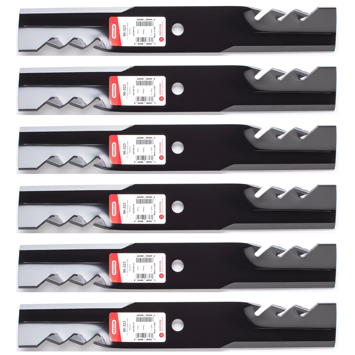 6PK Oregon G3 Gator Blade for 50" Dixie Chopper - Classic 2750, 2750HP, 2750KW gallery