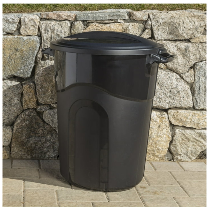Hyper Tough 32 Gallon Heavy Duty Injection Molded Trash Can with Click Lock Lid gallery