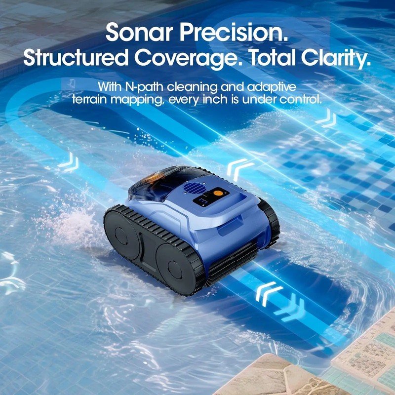 Seauto SAT20P Cordless Robotic Pool Cleaner Pool Vacuum Wall/ Waterline Cleaning gallery