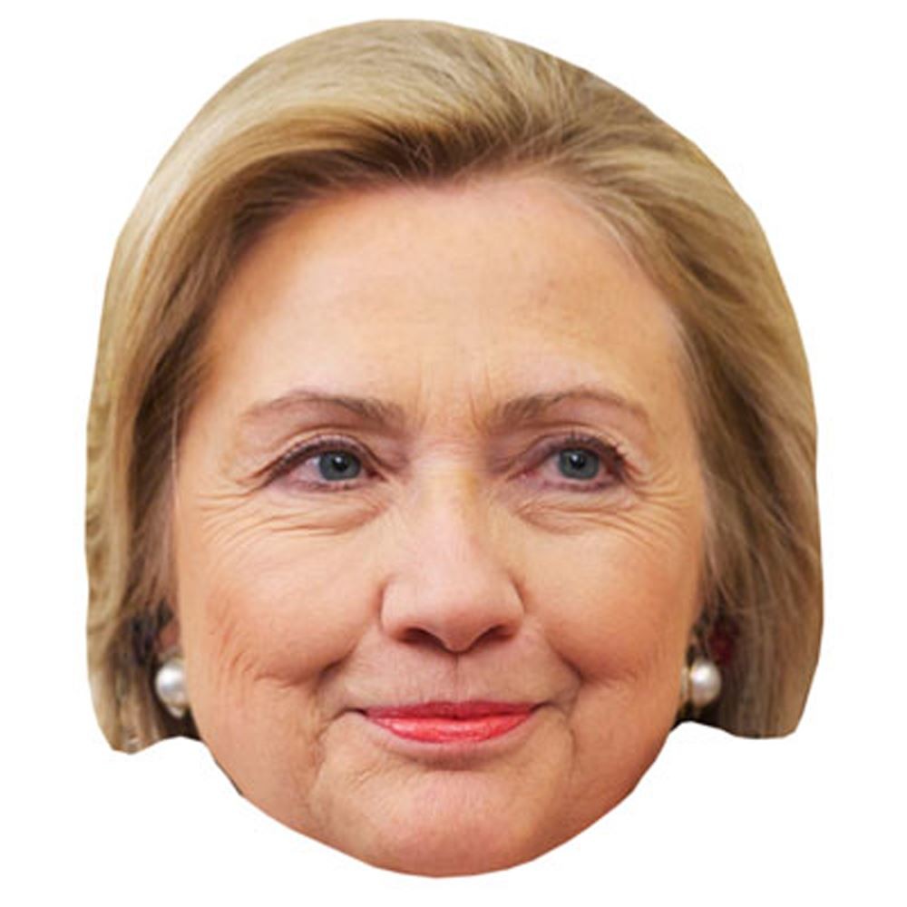 Hillary Clinton Celebrity Mask, Flat Card Face, Fancy Dress Mask gallery