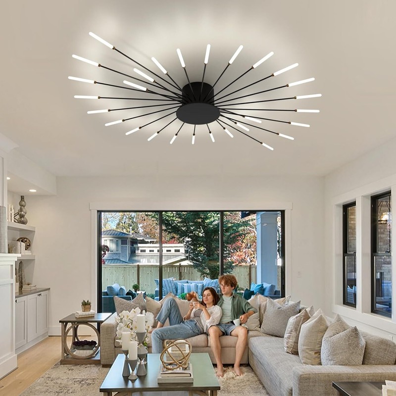 Creative Firework Flush Mount Ceiling Light 28LED Bedroom Home Decor Lamp gallery
