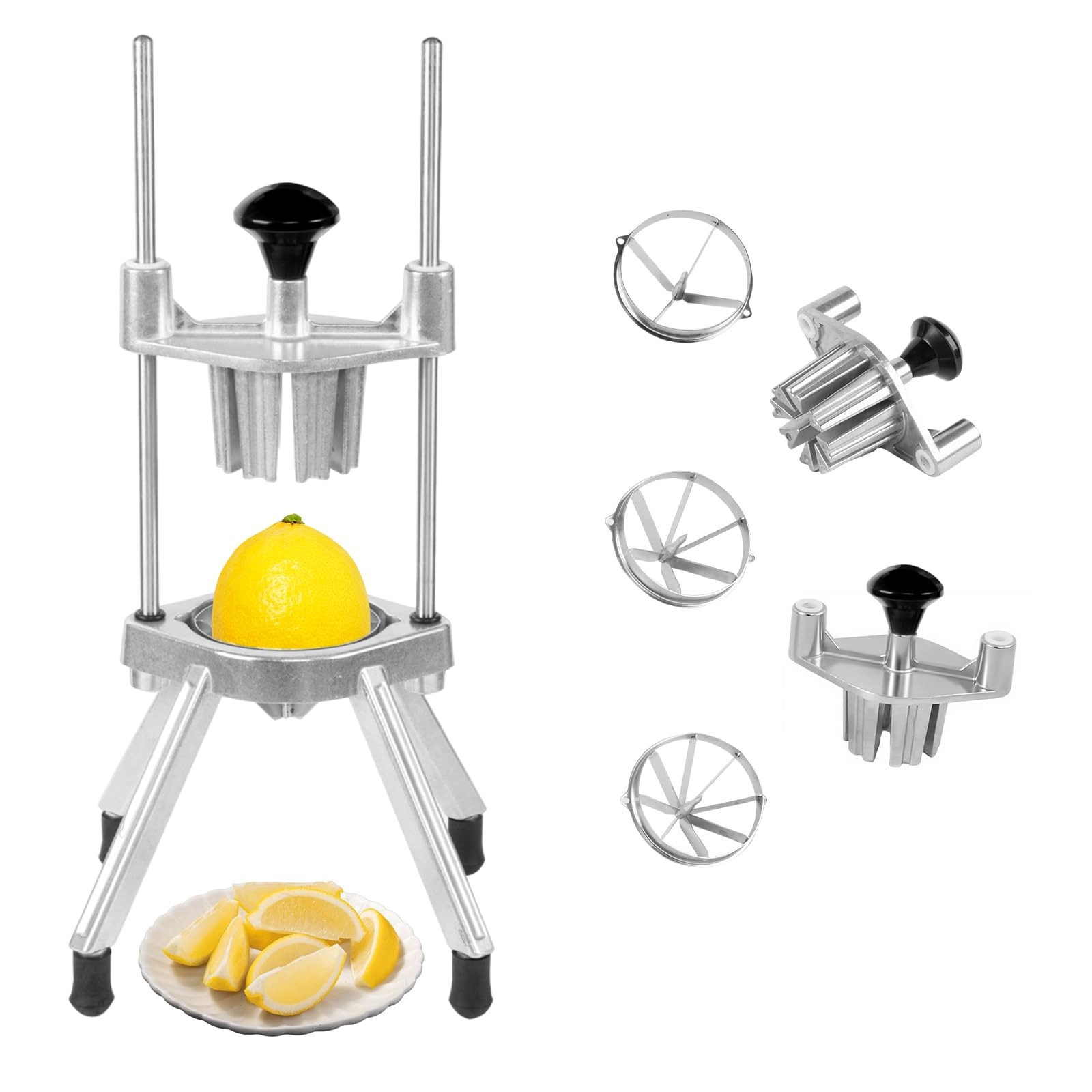 BotaBay Commercial Lemon Cutter, 4/6/8Section Stainless Steel Fruit Slicer wi... gallery