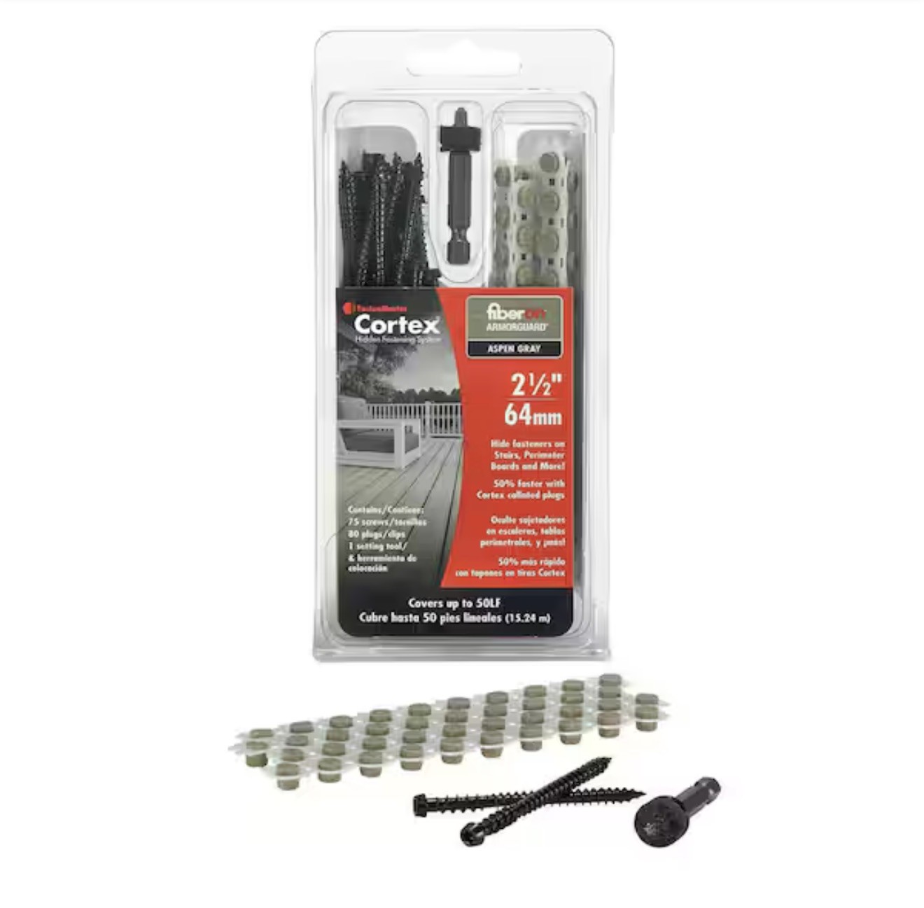 22 box lot- FastenMaster Cortex Fastening System Decking-2-1/2” Aspen Gray gallery