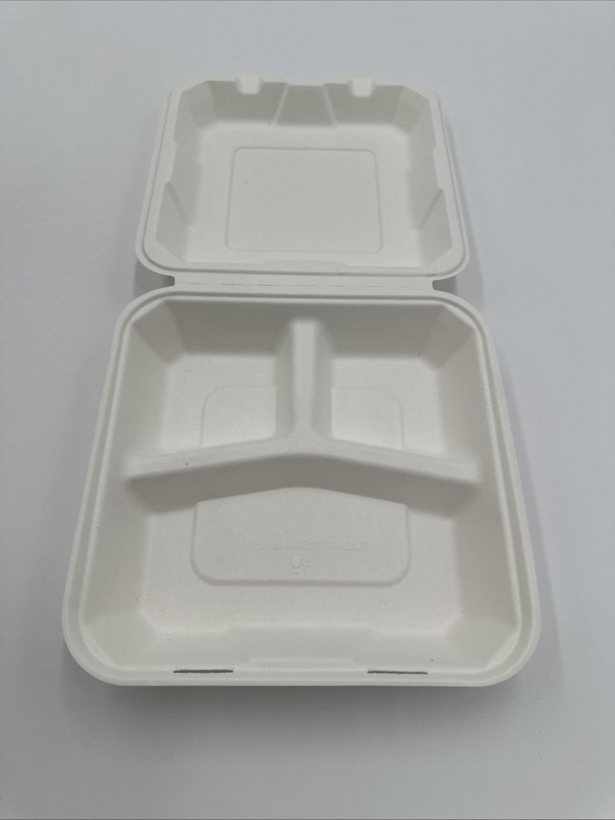200 Count 9" x 9" x 3" Clamshell Take Out Food Containers, 100% Biodegradable gallery