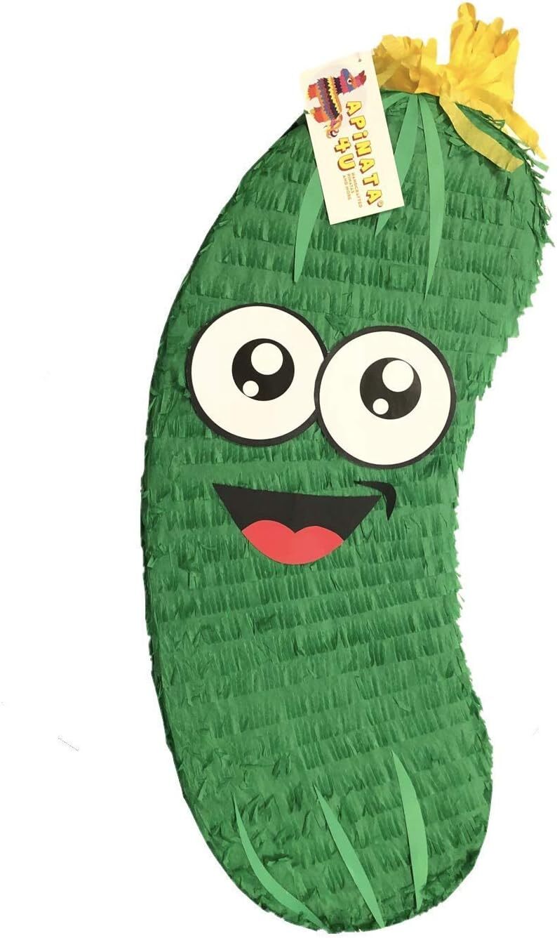 20" Tall Cucumber Pinata Pickle Theme No Bill Dill Birthday Party Supplies Decor gallery