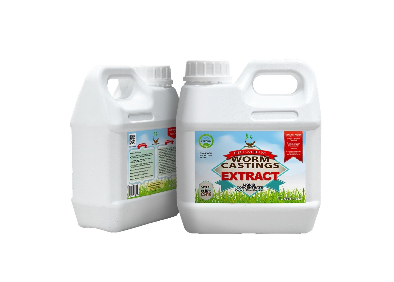 Premium Worm Casting Tea Extract (1 Liter / 32 oz) - Organic - Made Fresh Weekly gallery