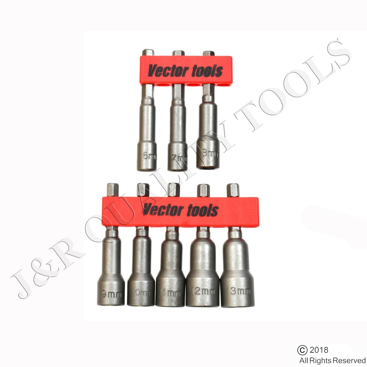 8pc METRIC MAGNETIC 2-9/16 NUT SETTER NUT DRIVER SET 6-13 MM gallery