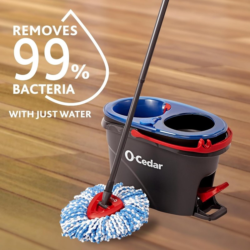 O-Cedar RinseClean Spin Mop & Bucket System | Clean with Clean Water | Remove... gallery