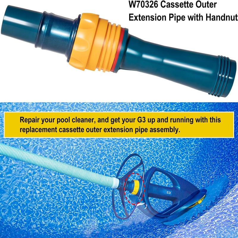 W70326 Cassette Outer Extension Pipe with Handnut For Zodiac Baracuda G3/G3 Pro gallery