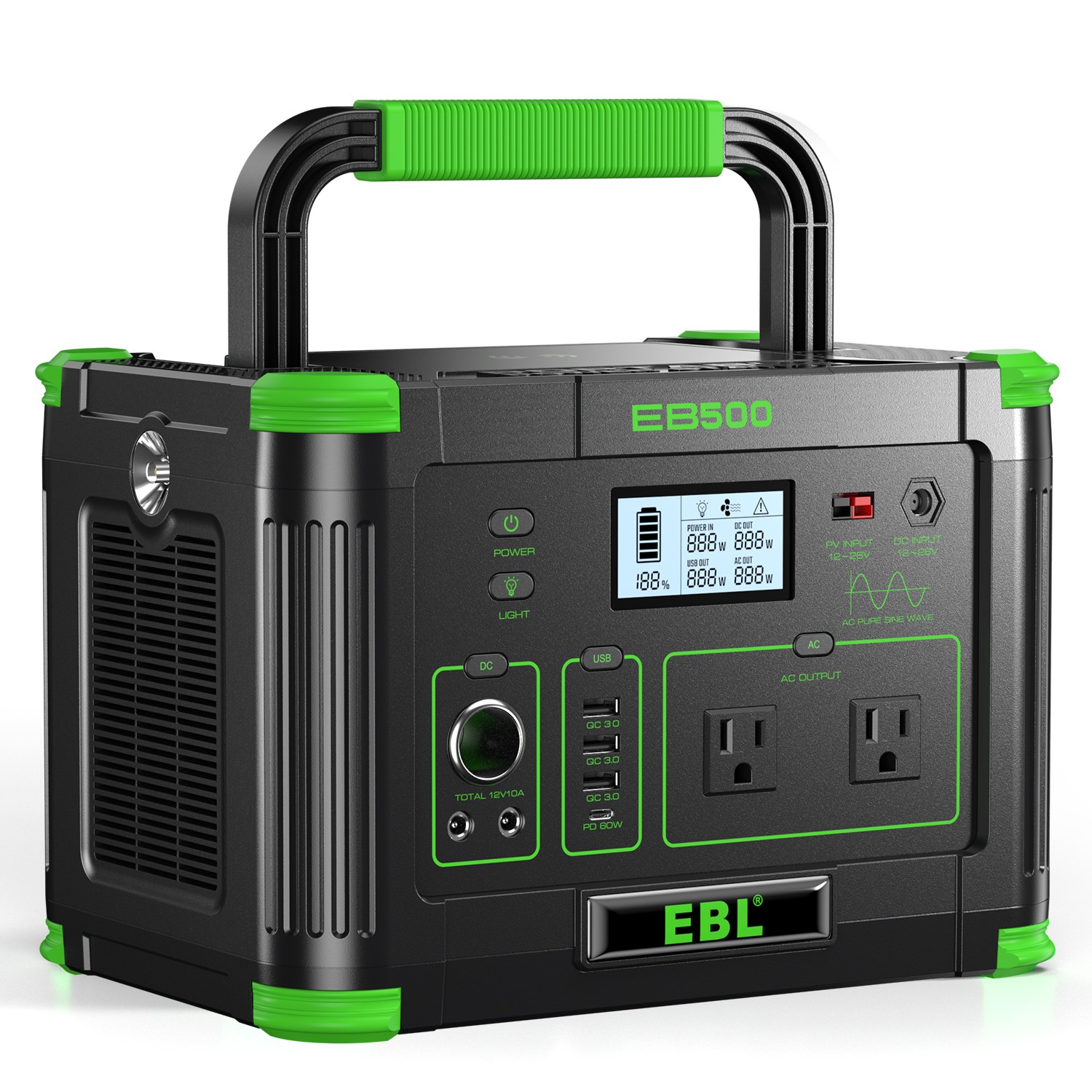 500W 519Wh Power Station Portable Solar Generator RV Backup Battery Camping gallery