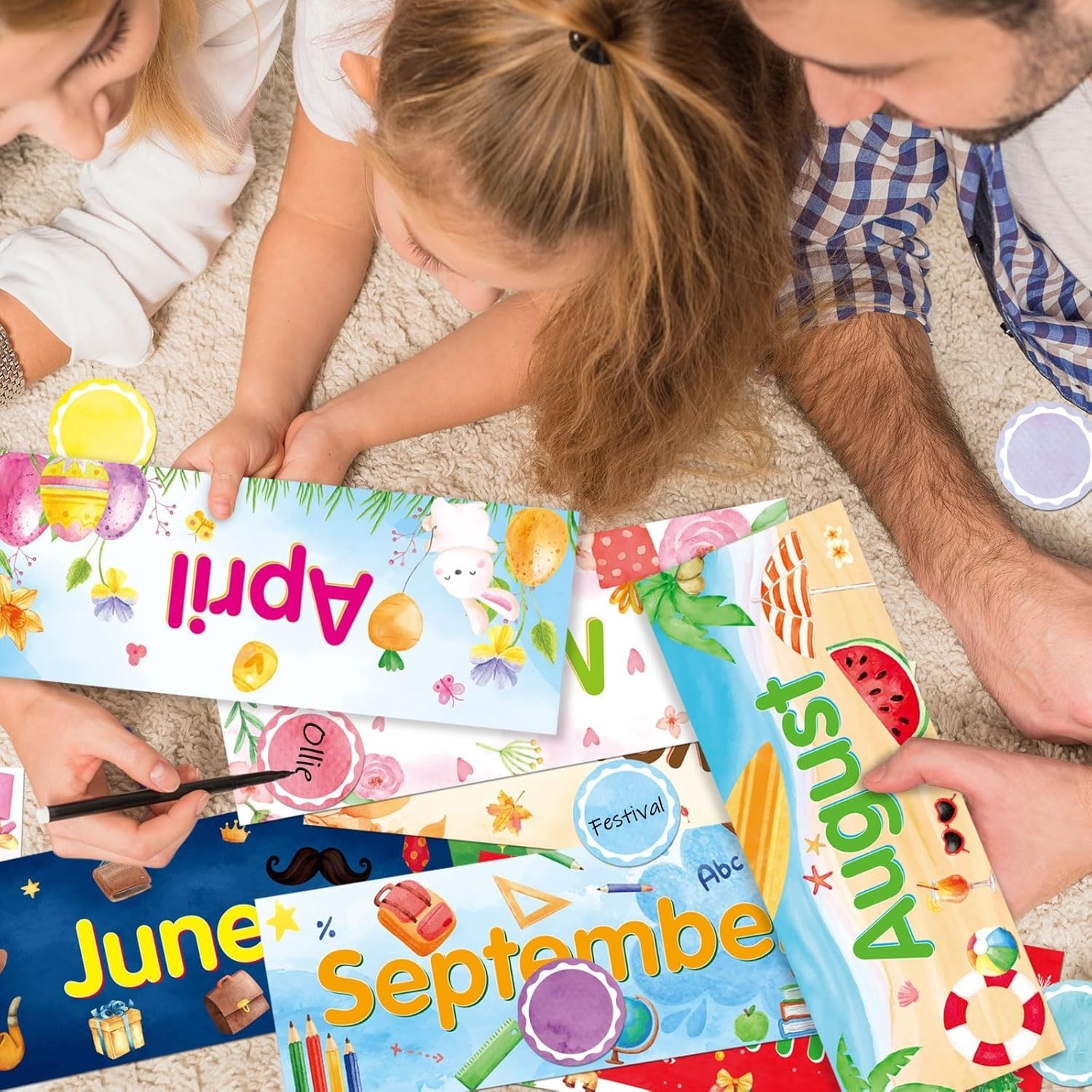 48 Pack Holiday Monthly Headliners 12 Months of The Year Bulletin Board Set... gallery