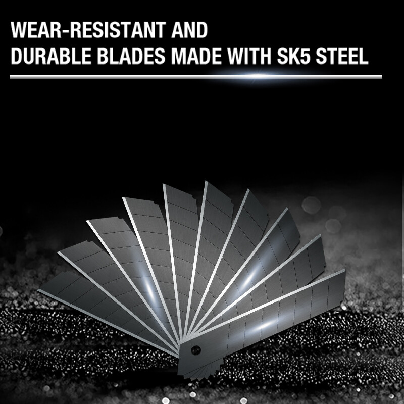 WORKPRO 100PC 18mm Snap-off Replacement Blades SK5 Steel Blade for Utility Knife gallery