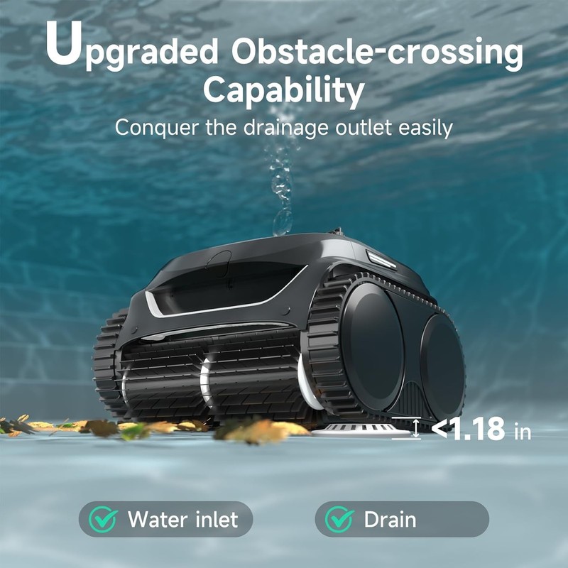 WYBOT C2 Robotic Pool Cleaner, Cordless Pool Vacuum for Inground Pools gallery