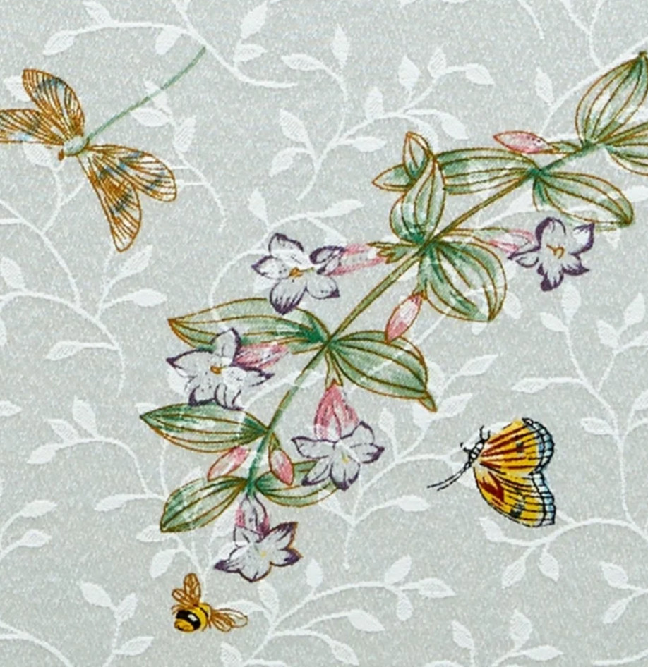Lenox Butterfly Meadow Damask Tablecloth, Multicolor, 60"W x 84"L OBLONG gallery