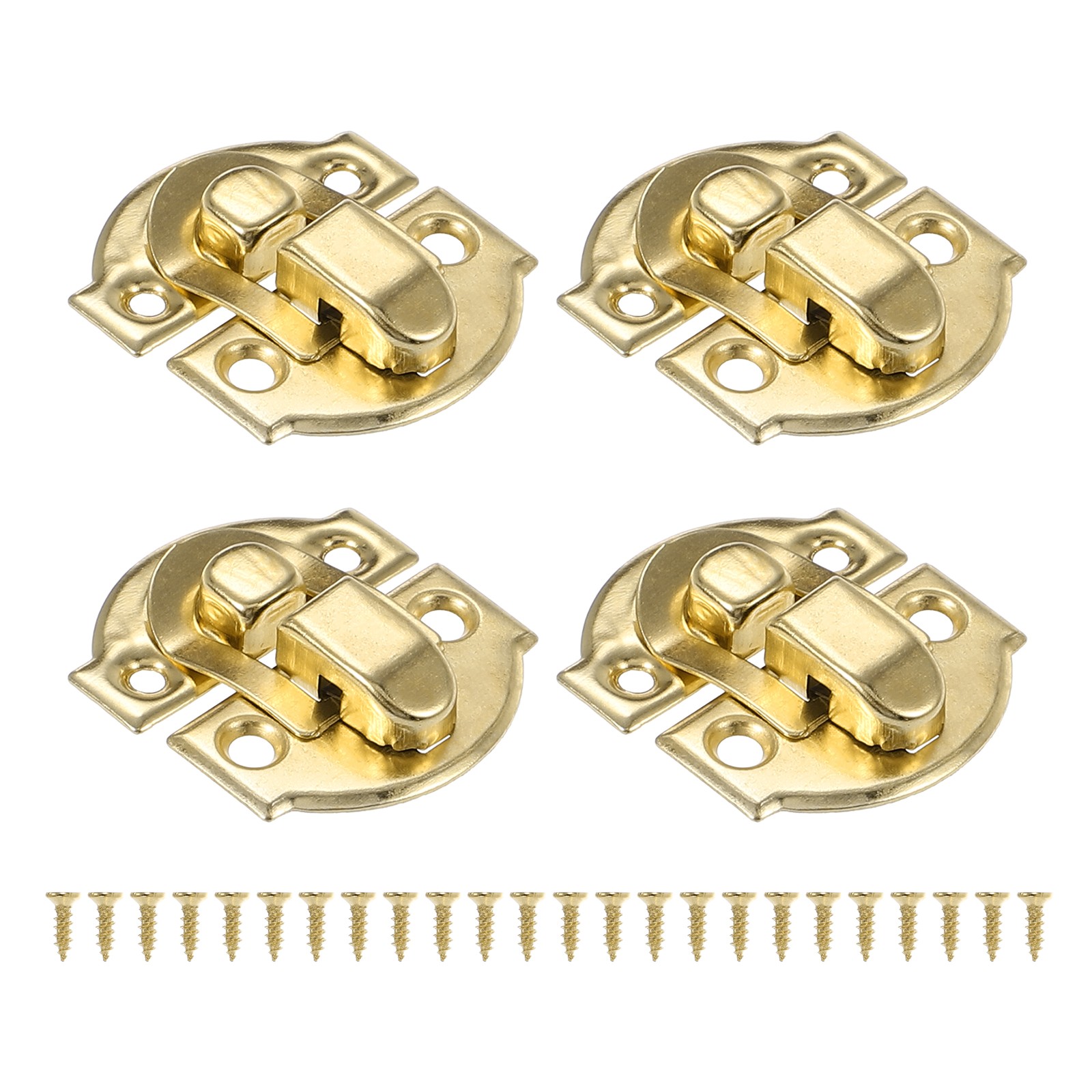 4 Pack Small Metal Vintage Box Toggle Latch with Mounting Screw Gold gallery