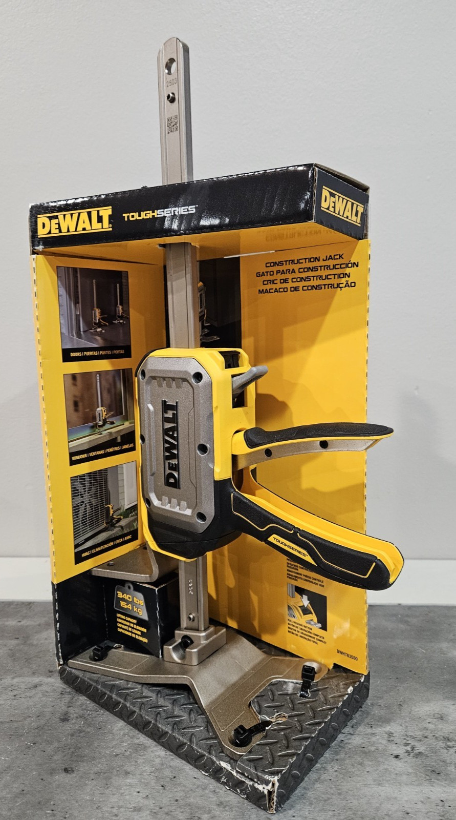 DeWALT DWHT83550 TOUGHSERIES Construction Jack, Lifts Up to 340LBS-Height 8-3/4" gallery