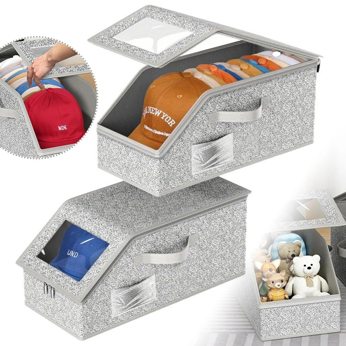 1 PCS Stackable Hat Storage for Baseball Caps, Holds up to 24 Caps Hat Organizer gallery