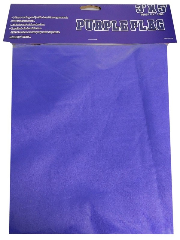 3x5 Purple Plain Solid Color Premium 100D Woven Poly Nylon 3'x5' Flag Banner gallery