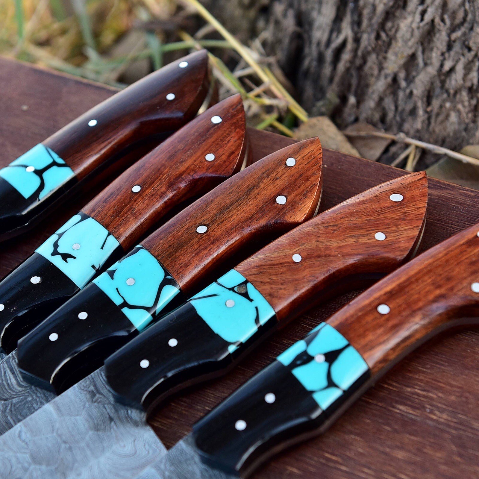 Damascus Knives Set Forged Damascus Chef Knife Set X678 gallery